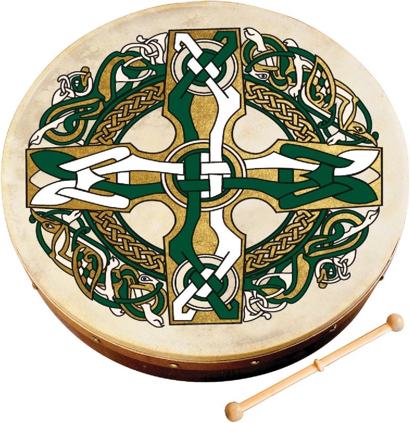Bodhrán 8" (Celtic) - Handcrafted Irish Instrument - Crisp & Musical Tone - Hardwood Beater Included w/Purchase